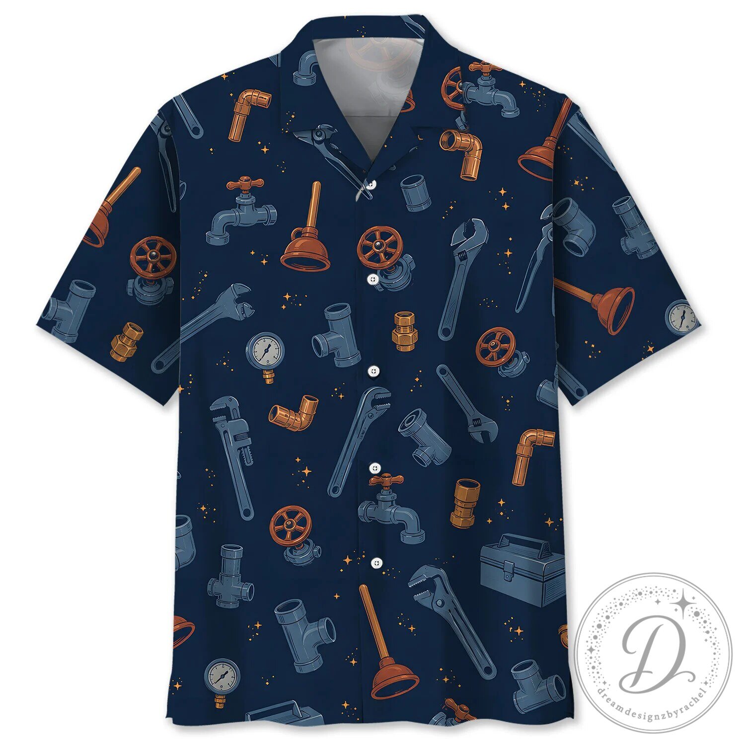 Plumbing Tools Pattern Hawaiian Shirt for Plumber