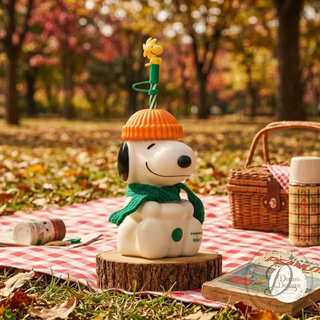 Starbucks x Peanuts Snoopy Figure Tumbler Straw Bottle