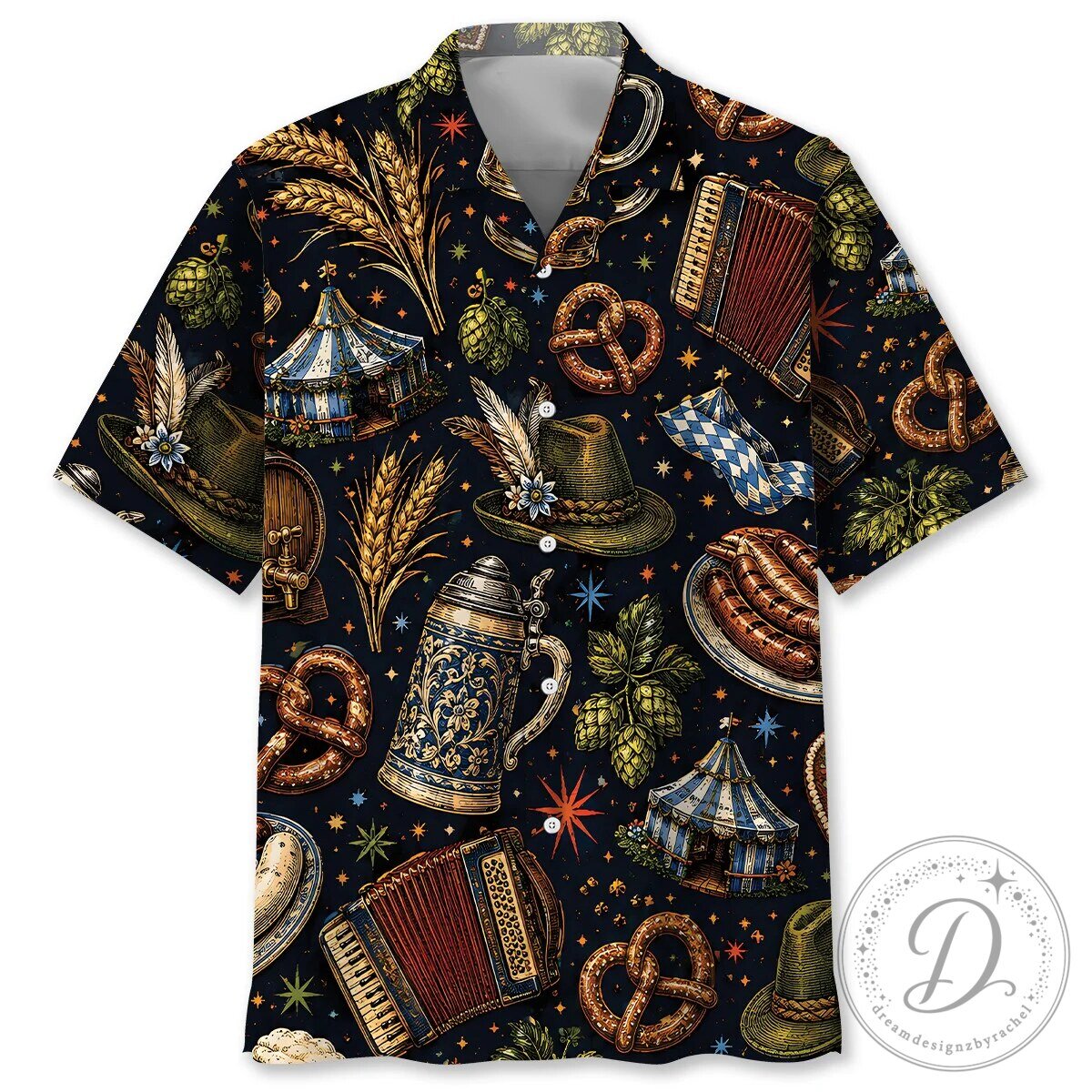 Vintage Oktoberfest German Beer Festival Hawaiian Shirt
