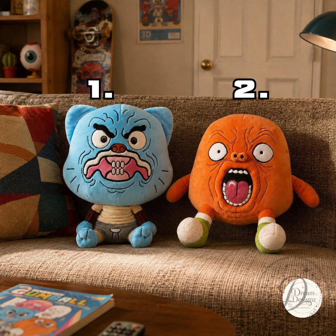 Gumball & Darwin Plush Toy - Youtooz The Amazing World of Gumball Pushies
