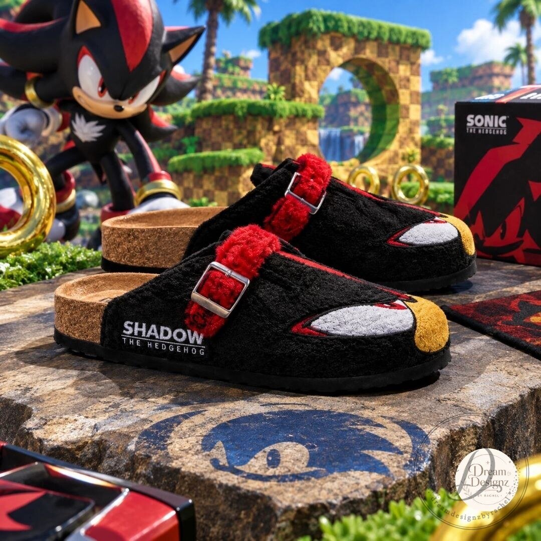 Neptun x Sonic Shadow the Hedgehog Plush Clogs Shoes