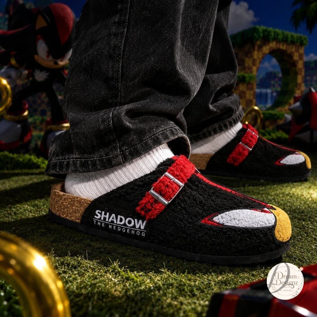 Neptun x Sonic Shadow the Hedgehog Plush Clogs Shoes Neptun x Sonic Shadow the Hedgehog Plush Clogs – image 2 of 4