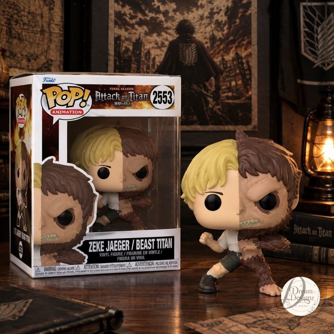 Funko Pop Attack on Titan Zeke Jaeger/Beast Titan Half Titan Vinyl Figure #2553