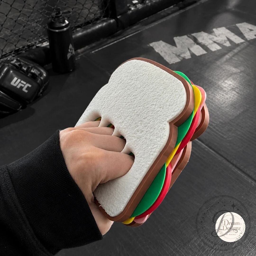 Funny Sandwich Brass Knuckles Hand Duster Prop