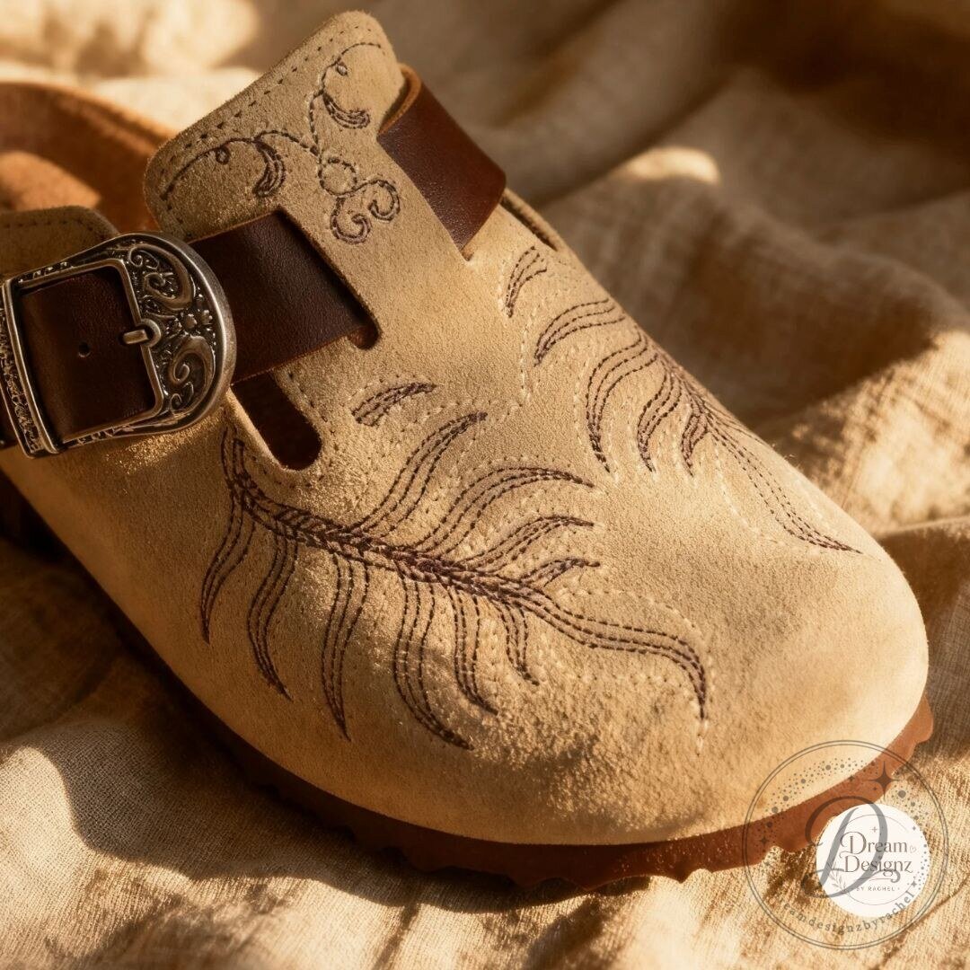 ETRO x Birkenstock Boston Embroidered Suede Clogs – Chocolate