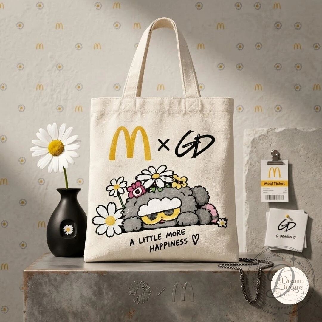 G Dragon x McDonald A Little More Happiness Canvas Tote Bag