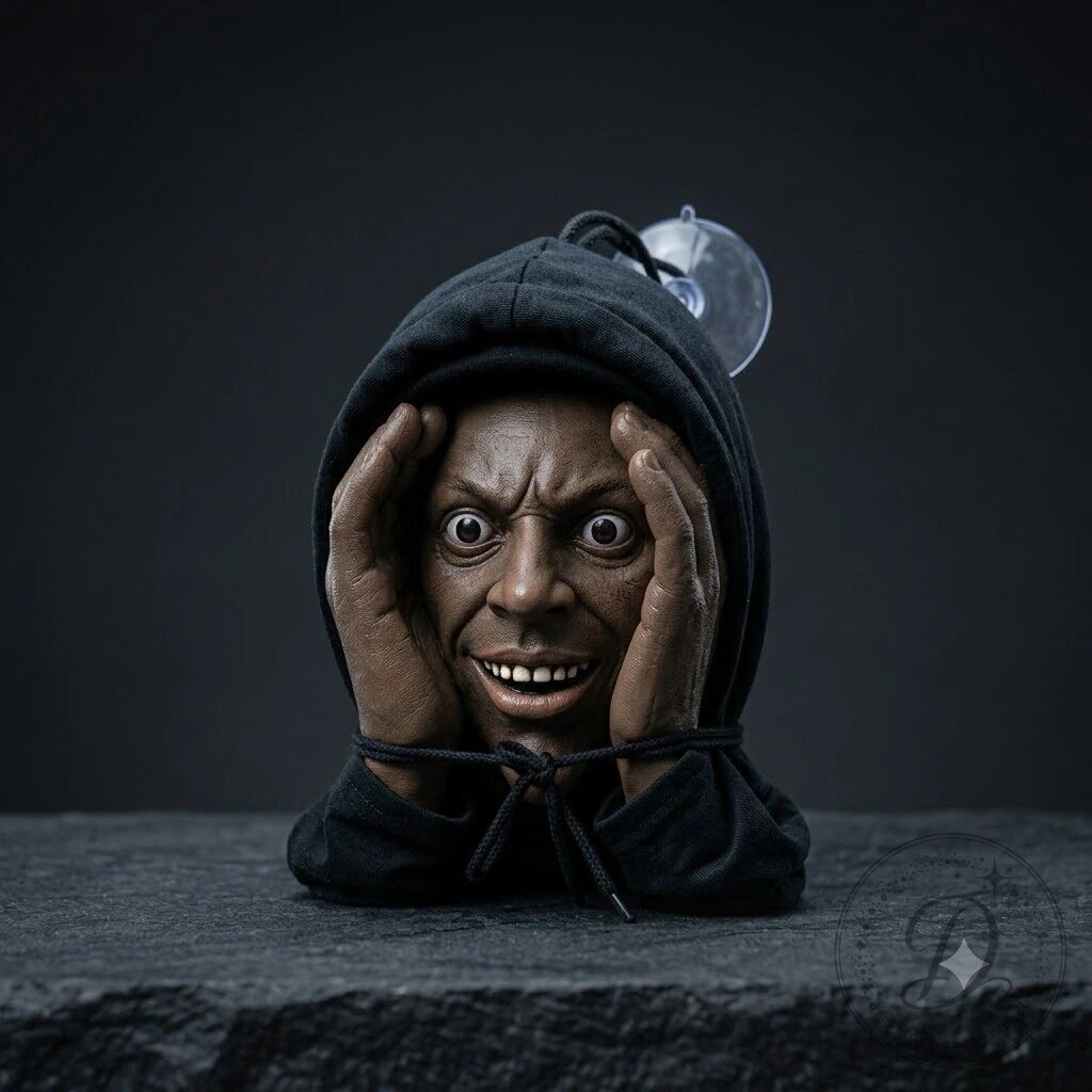 The Peeper - Scary Peeping Stranger Window Prop Halloween Decor 17 The Peeper - Scary Peeping Stranger Window Prop Halloween Decor product image showing design and details