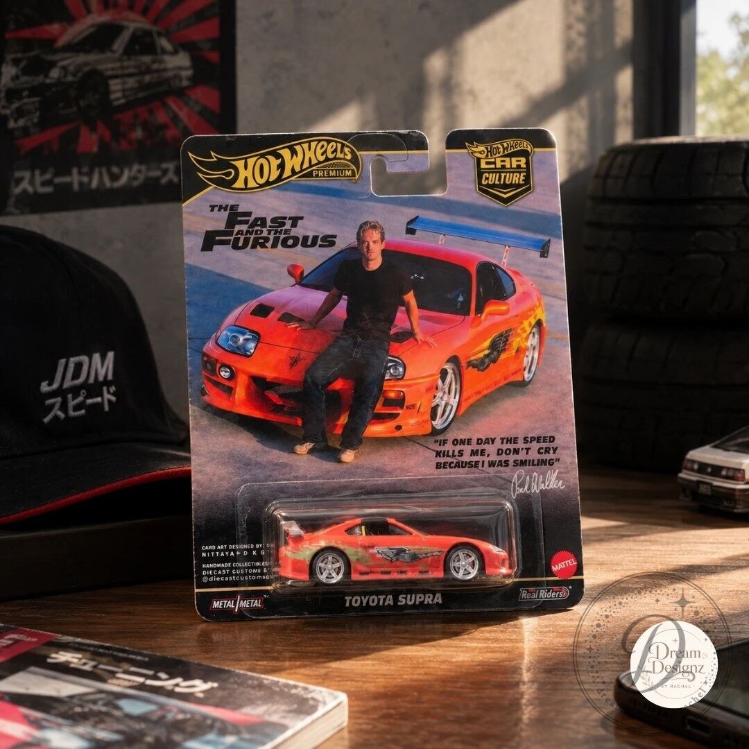 Hot Wheels Premium Fast and Furious Brian Toyota Supra JDM Car