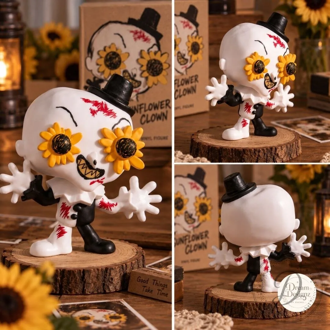 Funko Pop Art the Clown Sunflower Glasses Terrifier Vinyl Figure 9 Funko Pop Art the Clown Sunflower Glasses Terrifier Vinyl Figure product image showing design and details