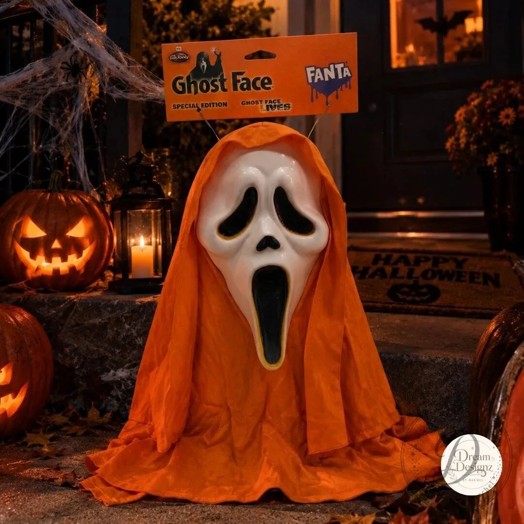 Orange Fanta Ghostface Mask