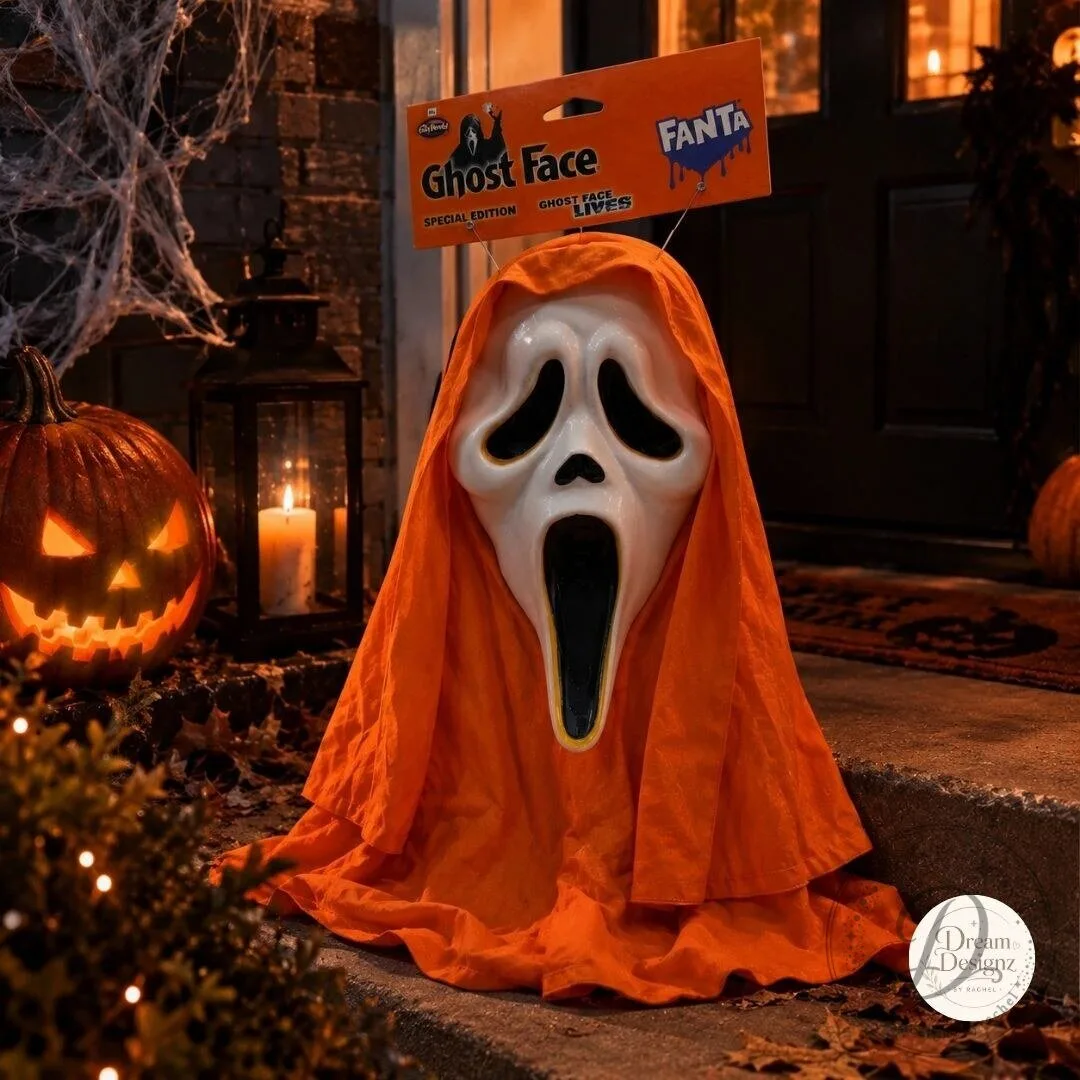 Orange Fanta Ghostface Mask 10 Minecraft Christmas Advent Calendar 2026 24 Days Ornaments Gift Set product image showing design and details