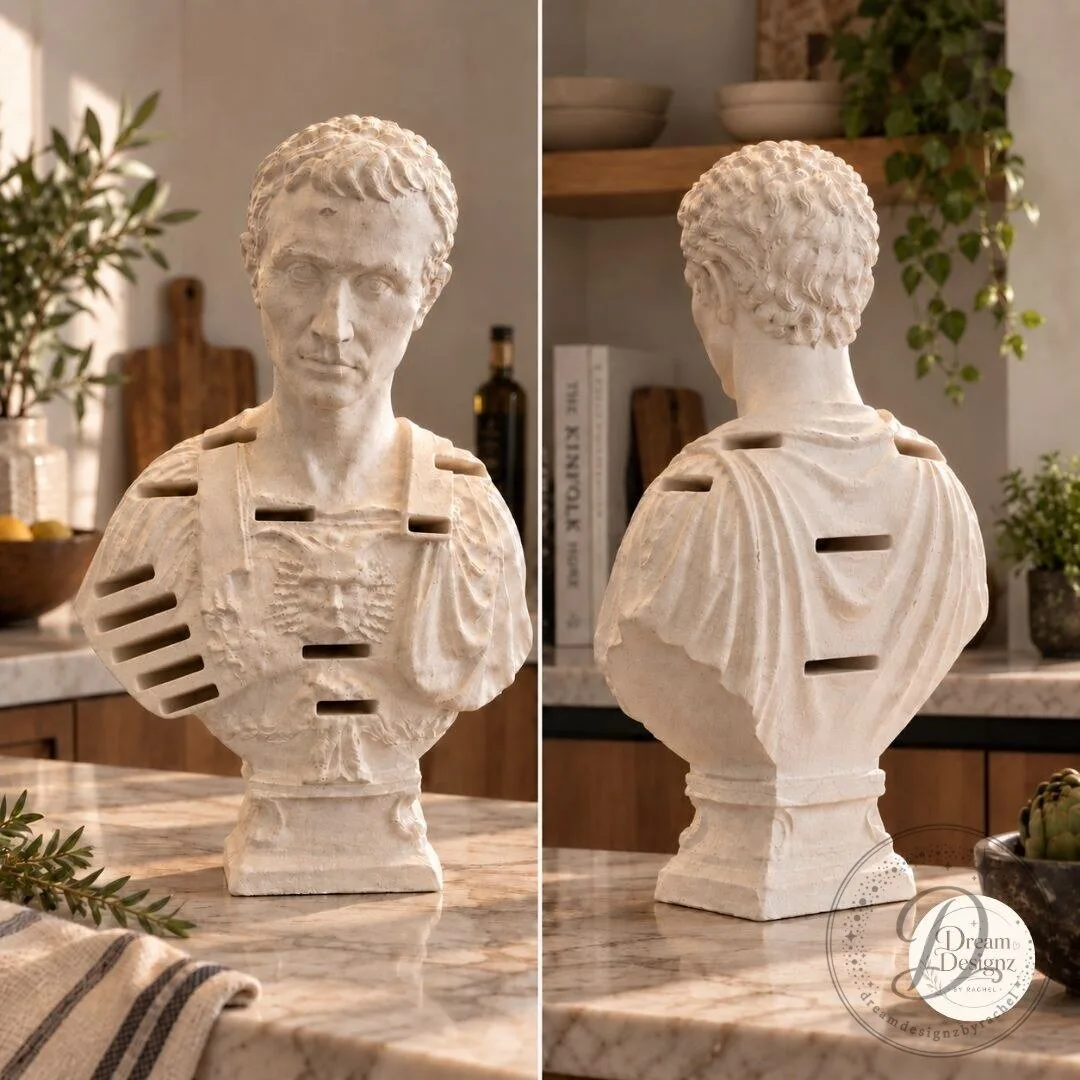 Julius Caesar Knife Block Home Kitchen Decor 9 Julius Caesar Knife Block Home Kitchen Decor product image showing design and details