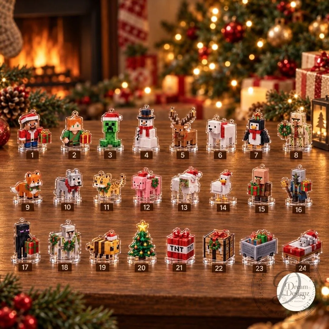 Minecraft Christmas Advent Calendar 2026 24 Days Ornaments Gift Set 9 Minecraft Christmas Advent Calendar 2026 24 Days Ornaments Gift Set product image showing design and details