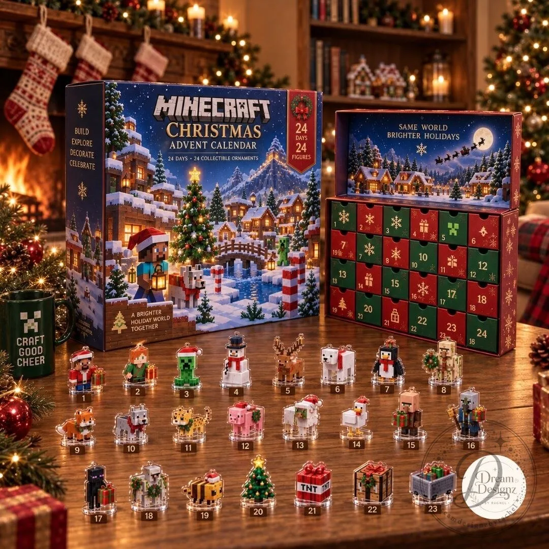 Minecraft Christmas Advent Calendar 2026 24 Days Ornaments Gift Set 11 Minecraft Christmas Advent Calendar 2026 24 Days Ornaments Gift Set product image showing design and details