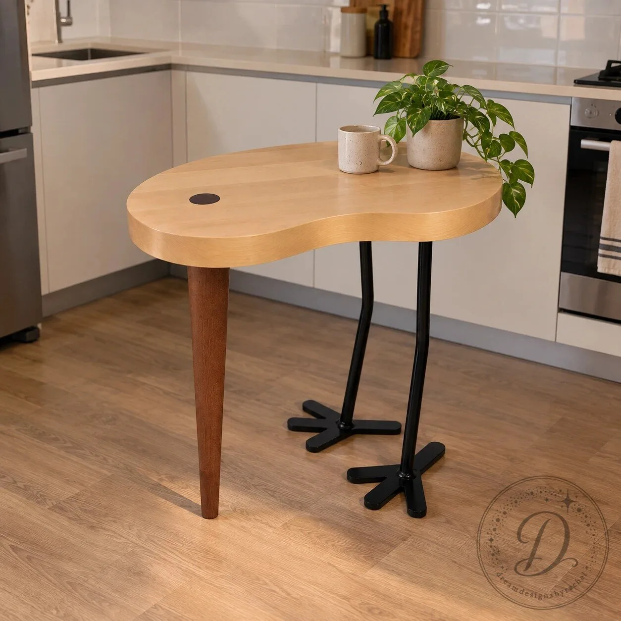 Radis Chick Side Table Light Wood Bird Feet Desk 8 Radis Chick Side Table Light Wood Bird Feet Desk