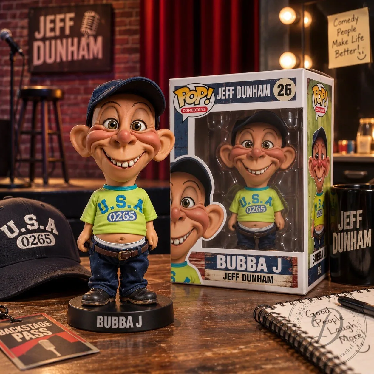 Jeff Dunham Bubba J Comedians #26 Funko Pop! Vinyl Figure 11 Jeff Dunham Bubba J Comedians #26 Funko Pop! Vinyl Figure product image showing design and details