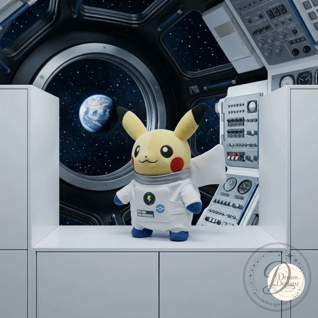 Pokemon x ESA Astronaut White Pikachu Space Suit Plush Toy