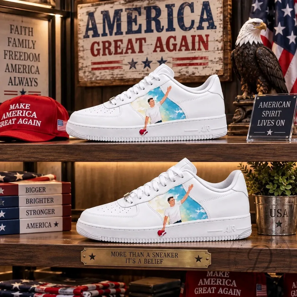 Charlie Kirk Custom Air Force 1 Sneakers Charlie Kirk Custom Air Force 1 Sneakers