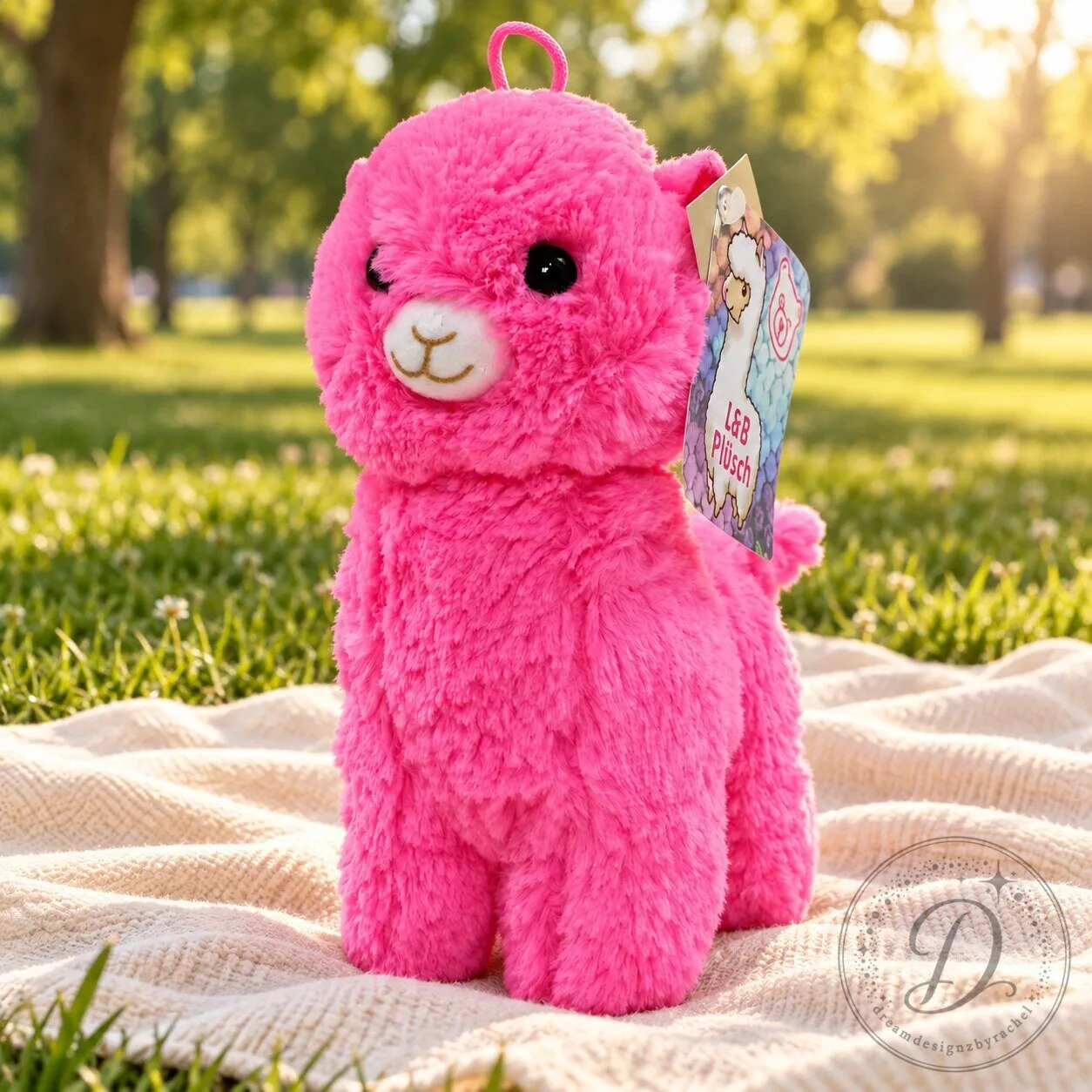 Alpaka Pink Stuffed Animal Toy Cute Llama Plush Doll