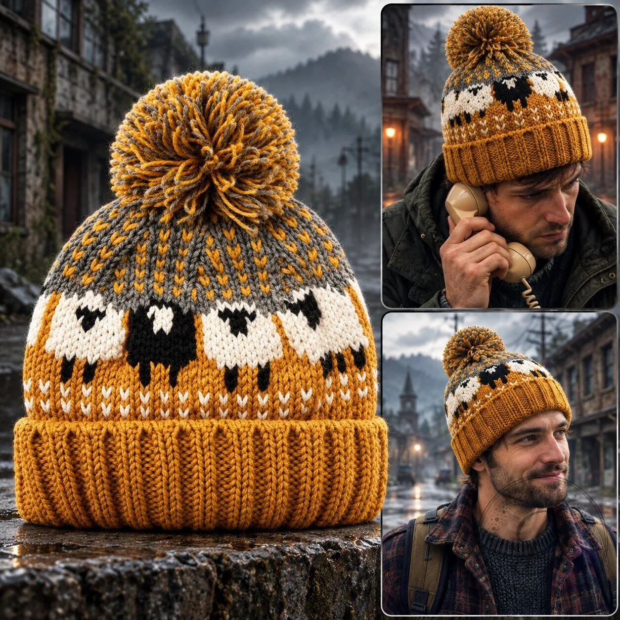 Bryan Hodukavich Resident Evil Hat Baa-ble Chunky Knitted Beanie