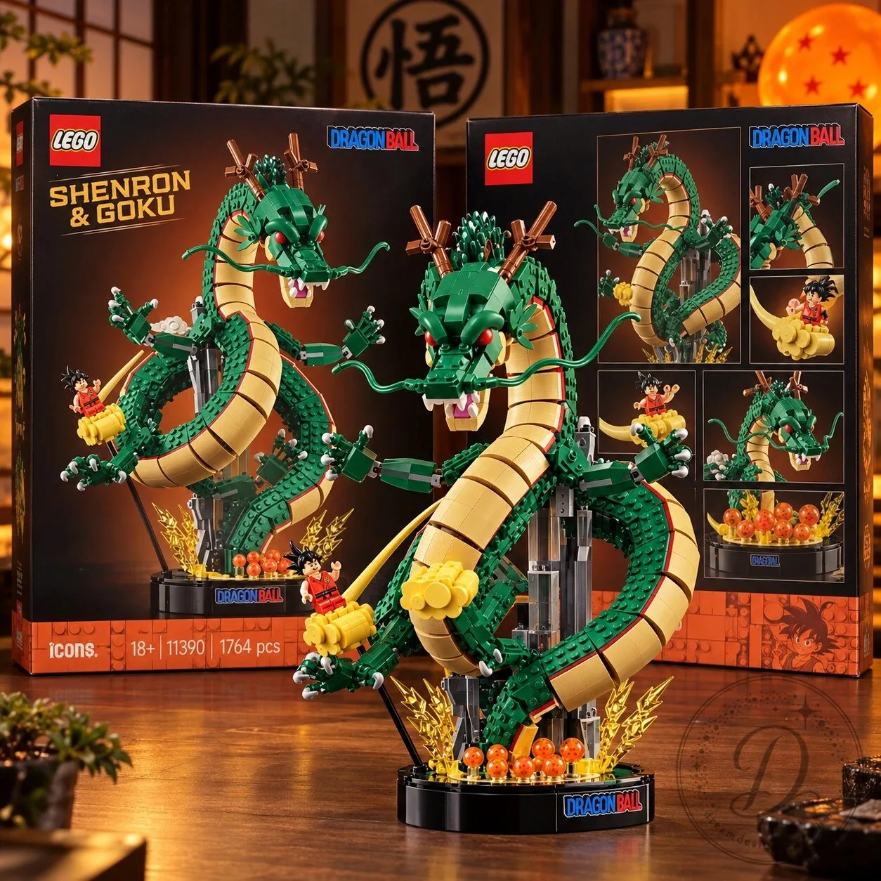 LEGO Icons Dragon Ball Shenron & Goku 11390 Building Toy Set