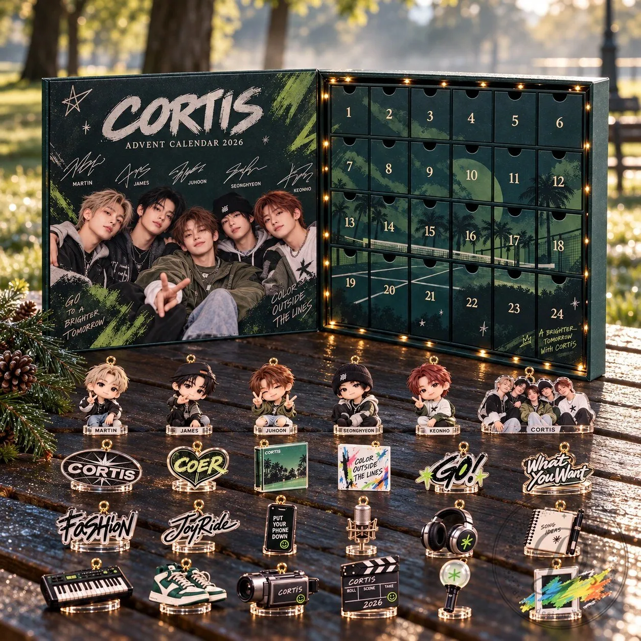 CORTIS K-Pop Group 2026 Advent Calendar 24 Days Mini Ornament Box Set