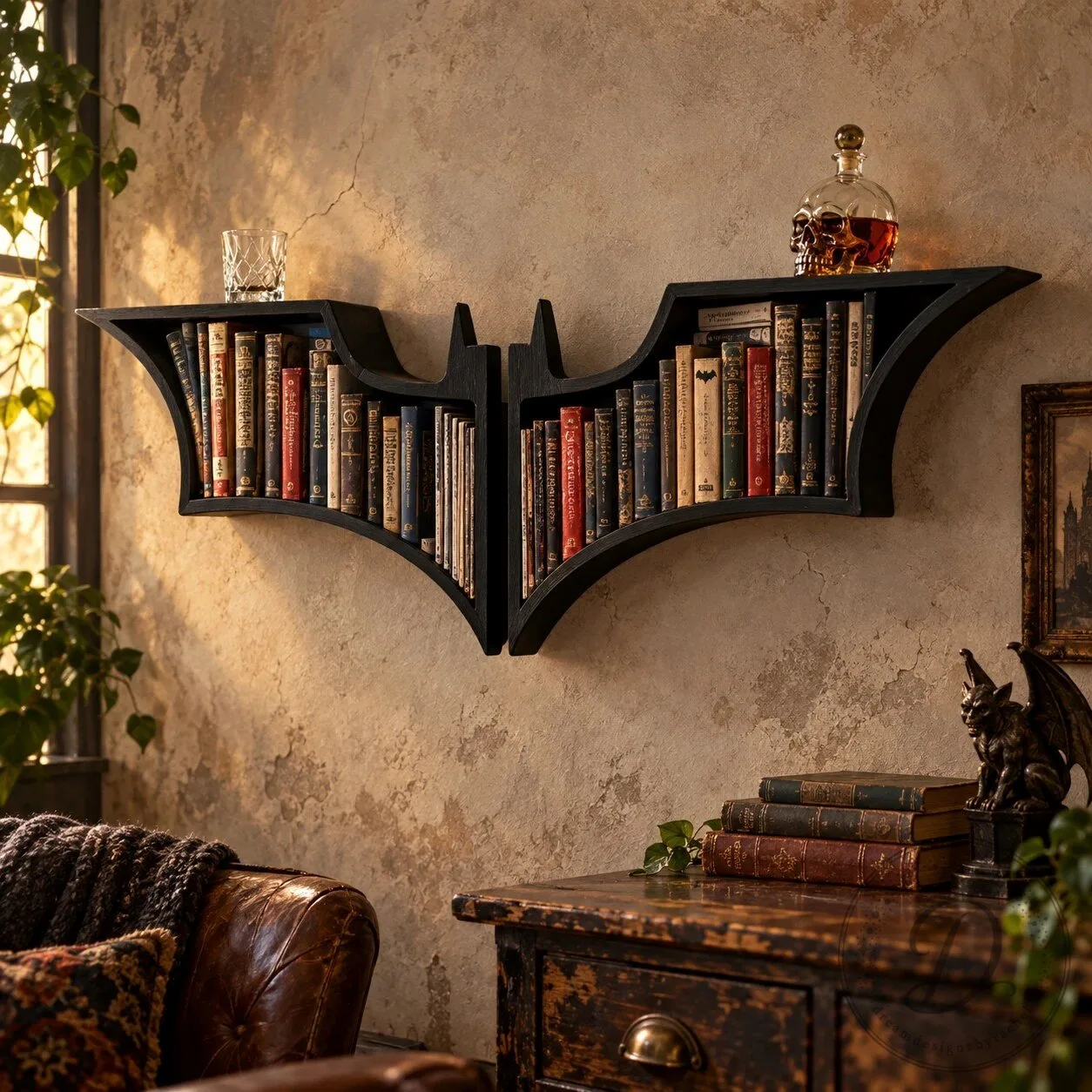 Batman Wooden Wall Bookshelf