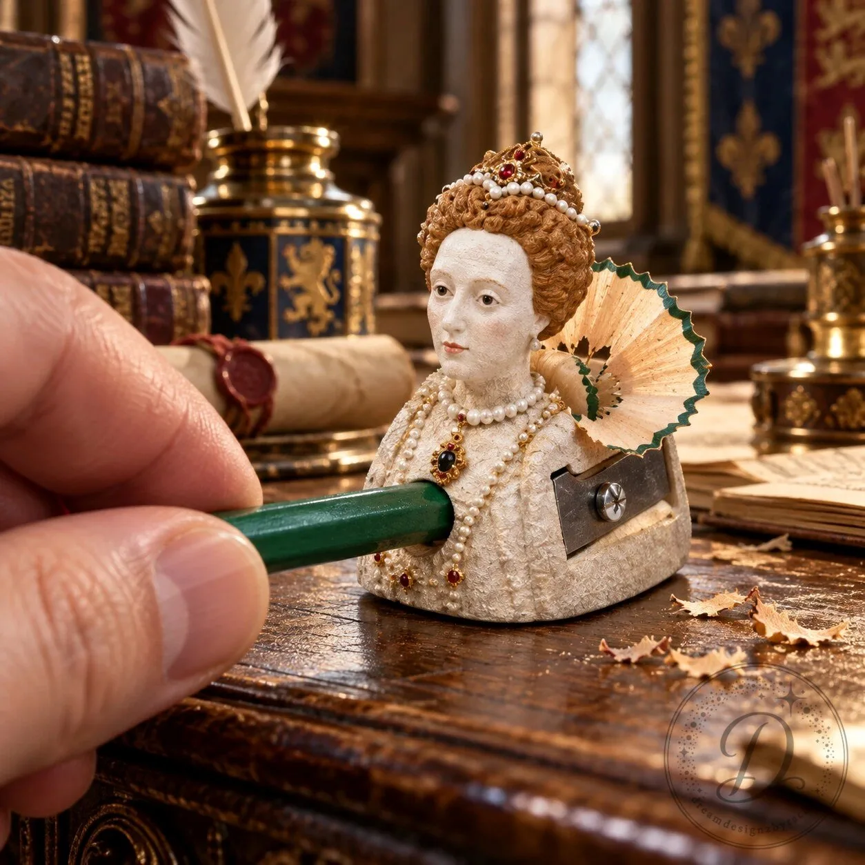 Queen Elizabeth I Bust Pencil Sharpener