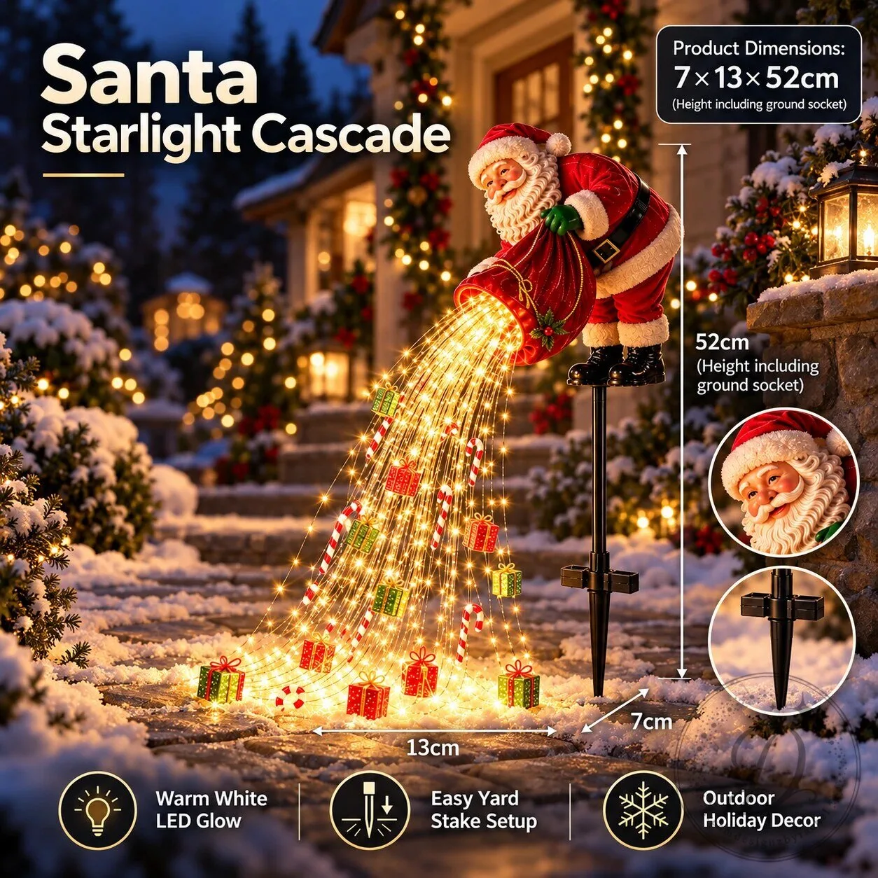 Santa Magic Pour Outdoor Christmas Light