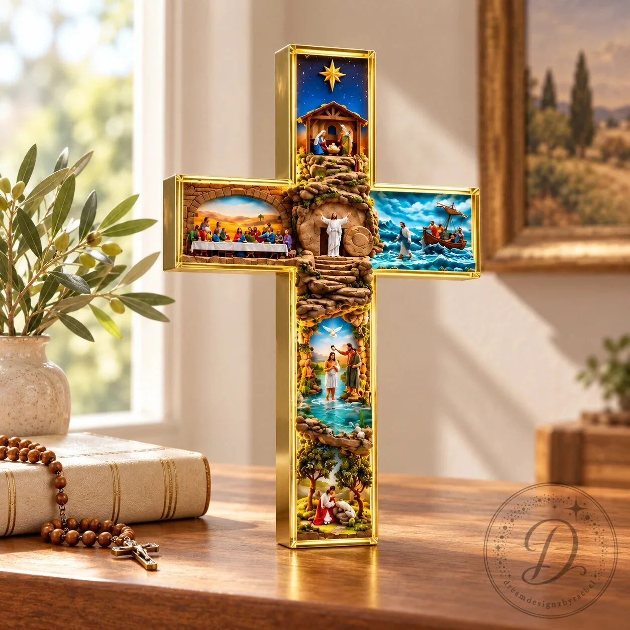 Life of Jesus Christ Acrylic Cross 2026 - Christian Believers Story Display