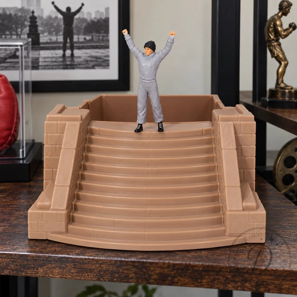 Rocky 50th Anniversary Steps Movie Theater Popcorn Bucket Collectible 10 Rocky 50th Anniversary Steps Movie Theater Popcorn Bucket Collectible product image showing design and details