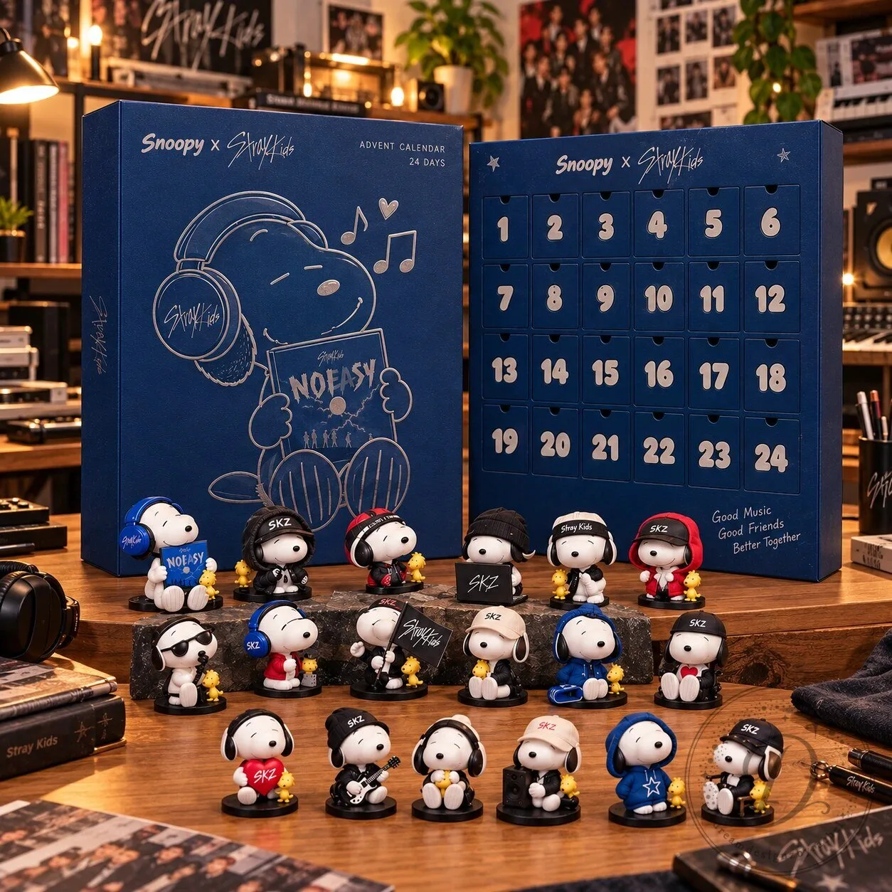 Snoopy x Stray Kids Advent Calendar 24 Days KPop Set