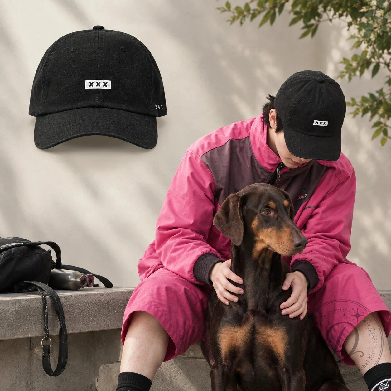 Jungkook BTS XXX Box Logo Polo Cap in Black 2026