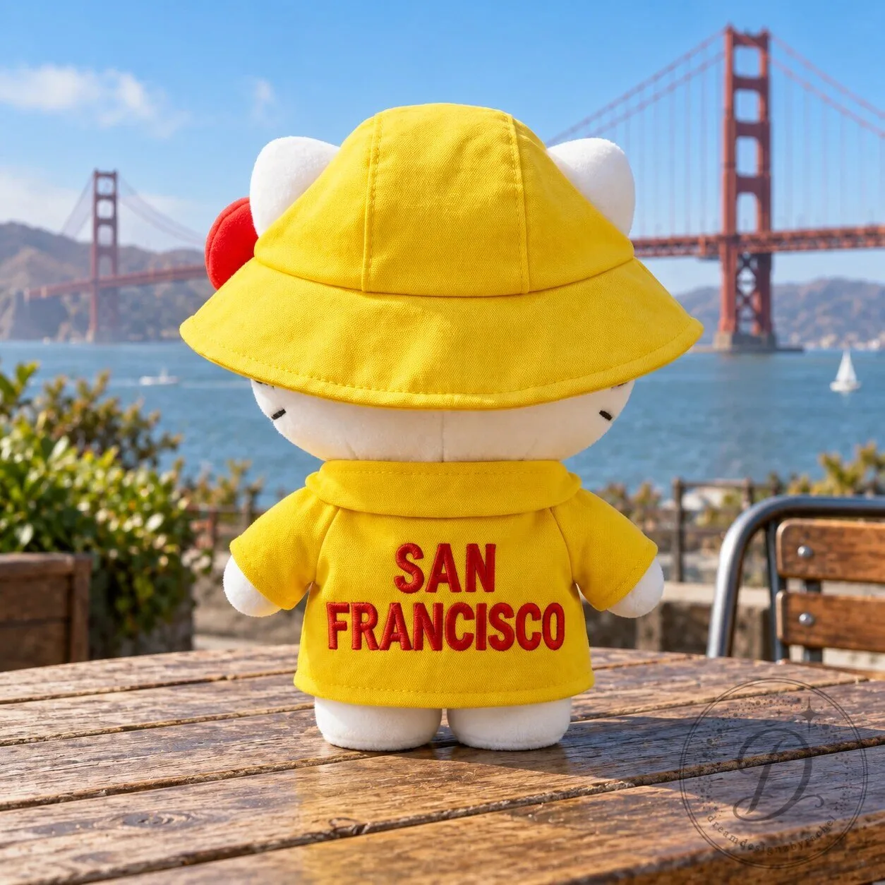 Sanrio Hello Kitty San Francisco Raincoat Plush Toy Stuffed Doll