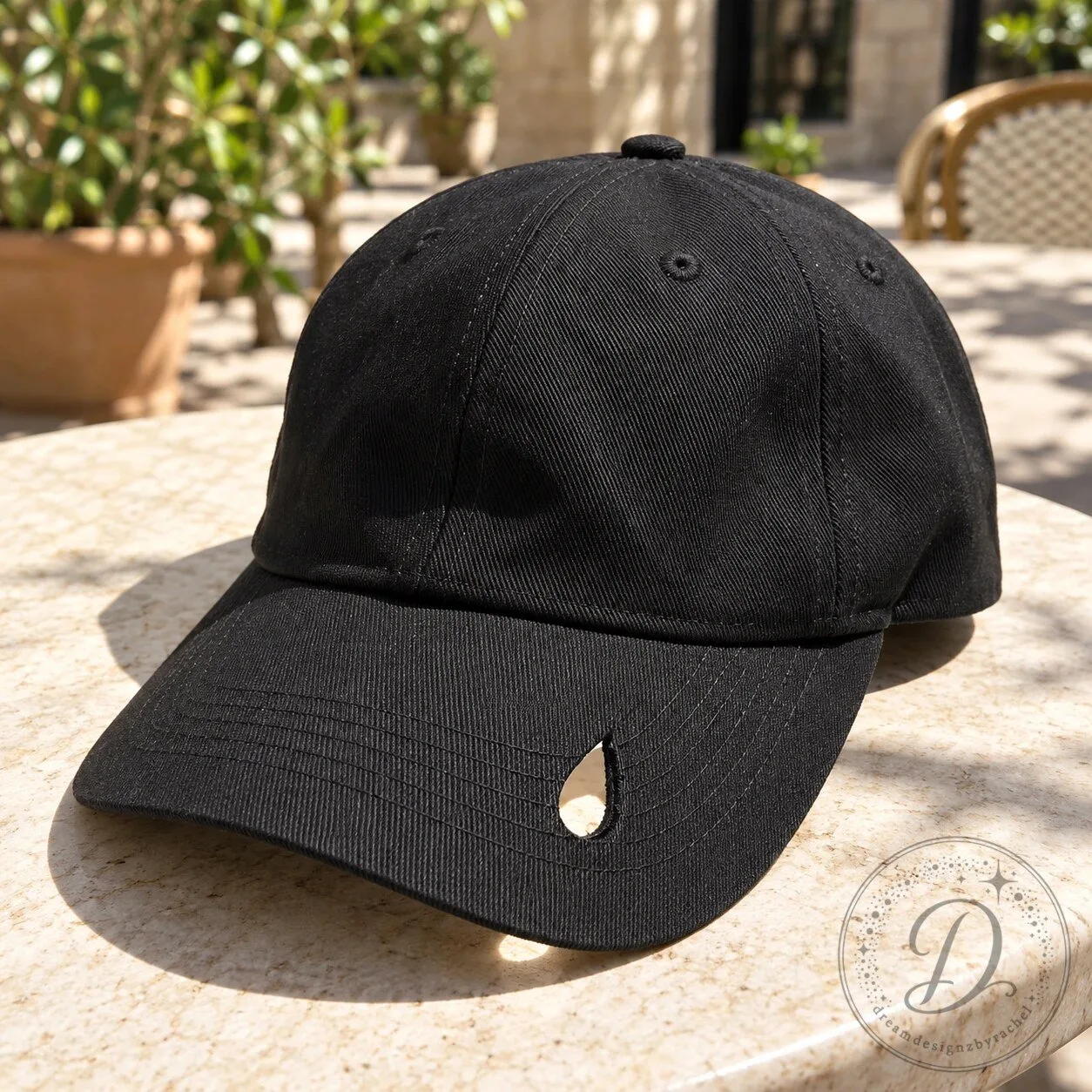 BOKUNOU Light Tear Cutout Brim Cap