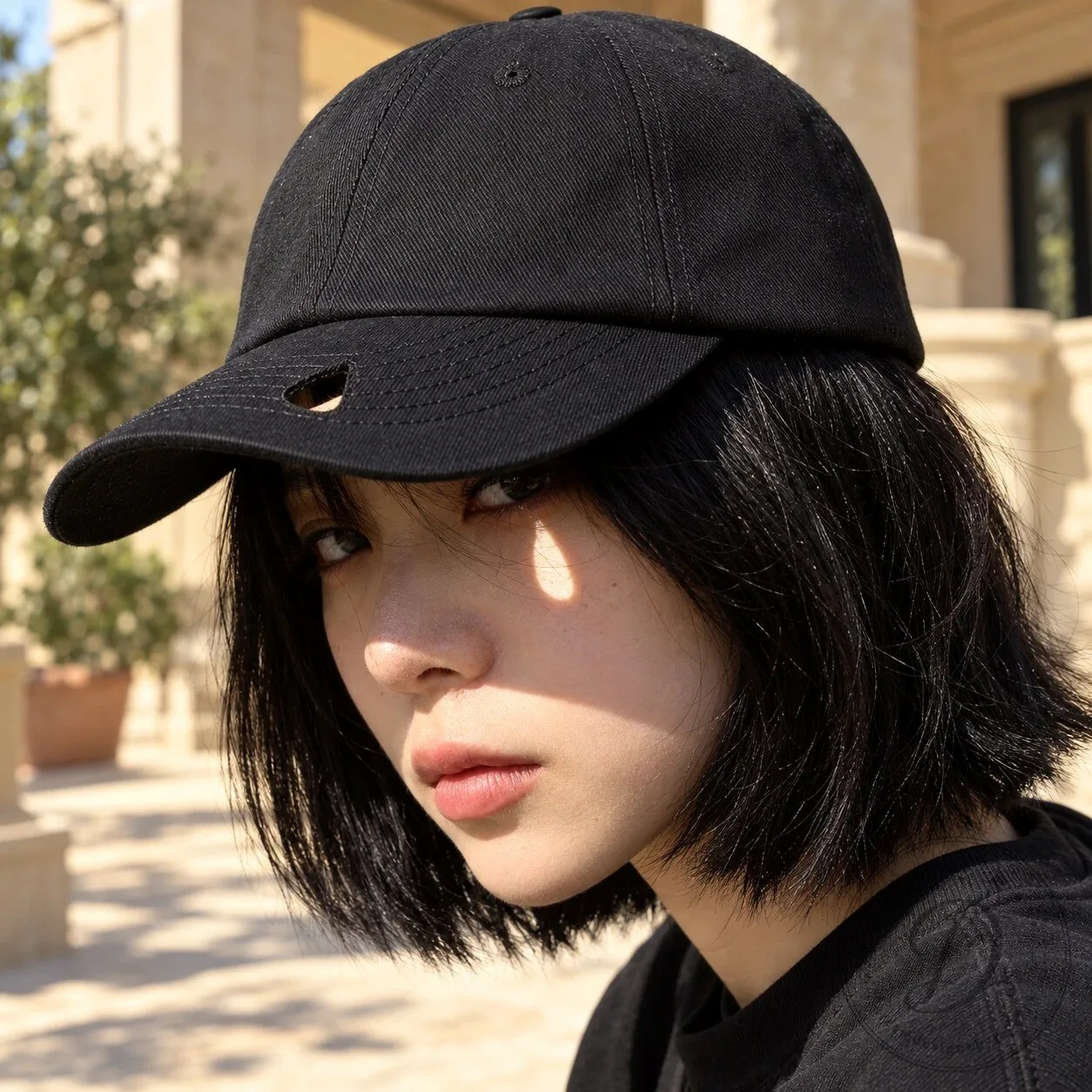 BOKUNOU Light Tear Cutout Brim Cap 9 BOKUNOU Light Tear Cutout Brim Cap product image showing design and details