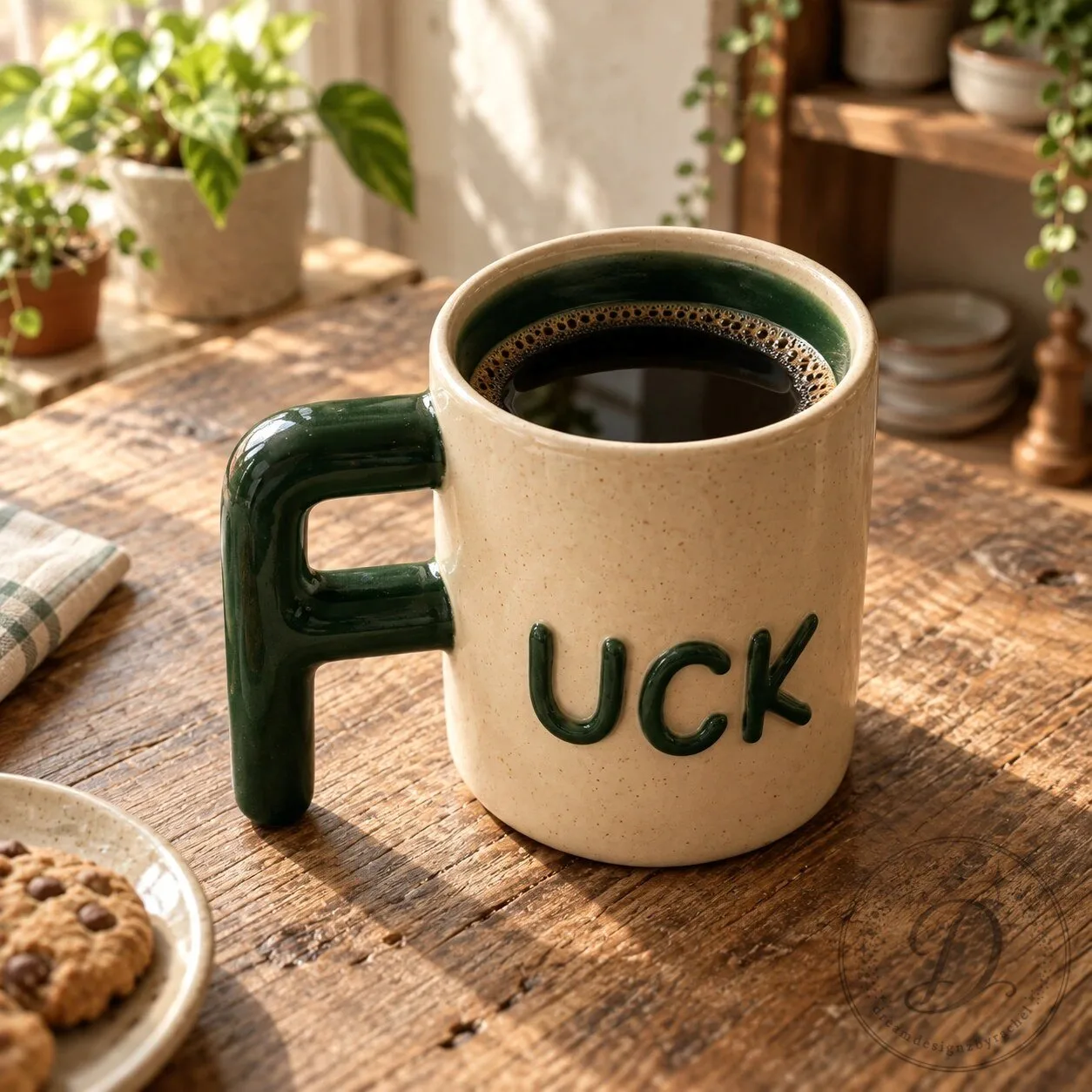 Fuck Ceramic Coffee Mug Novelty F Shaped Handle 10 Fuck Ceramic Coffee Mug Novelty F Shaped Handle product image showing design and details