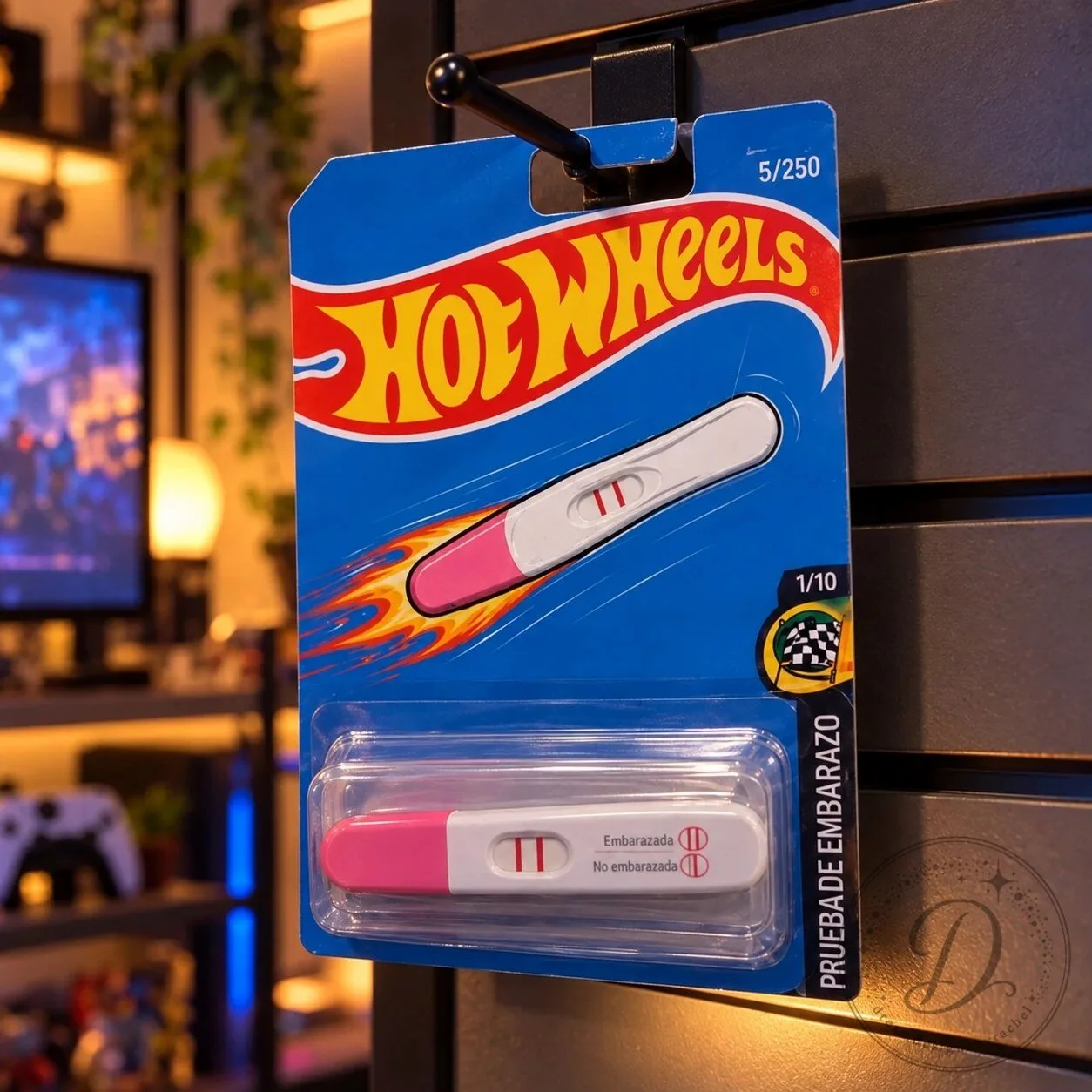 Hot Wheels Custom Pregnancy Test Meme Diecast Novelty Collectible Toy