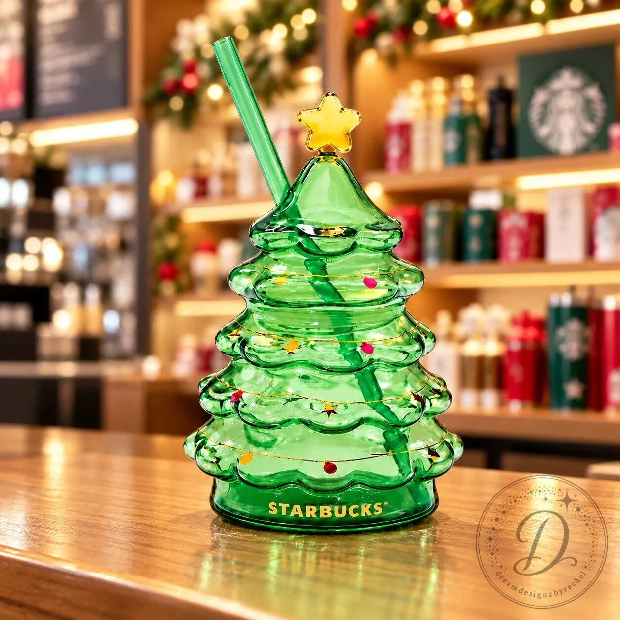 Starbucks Glass Christmas Tree Holiday Cold Cup 2026