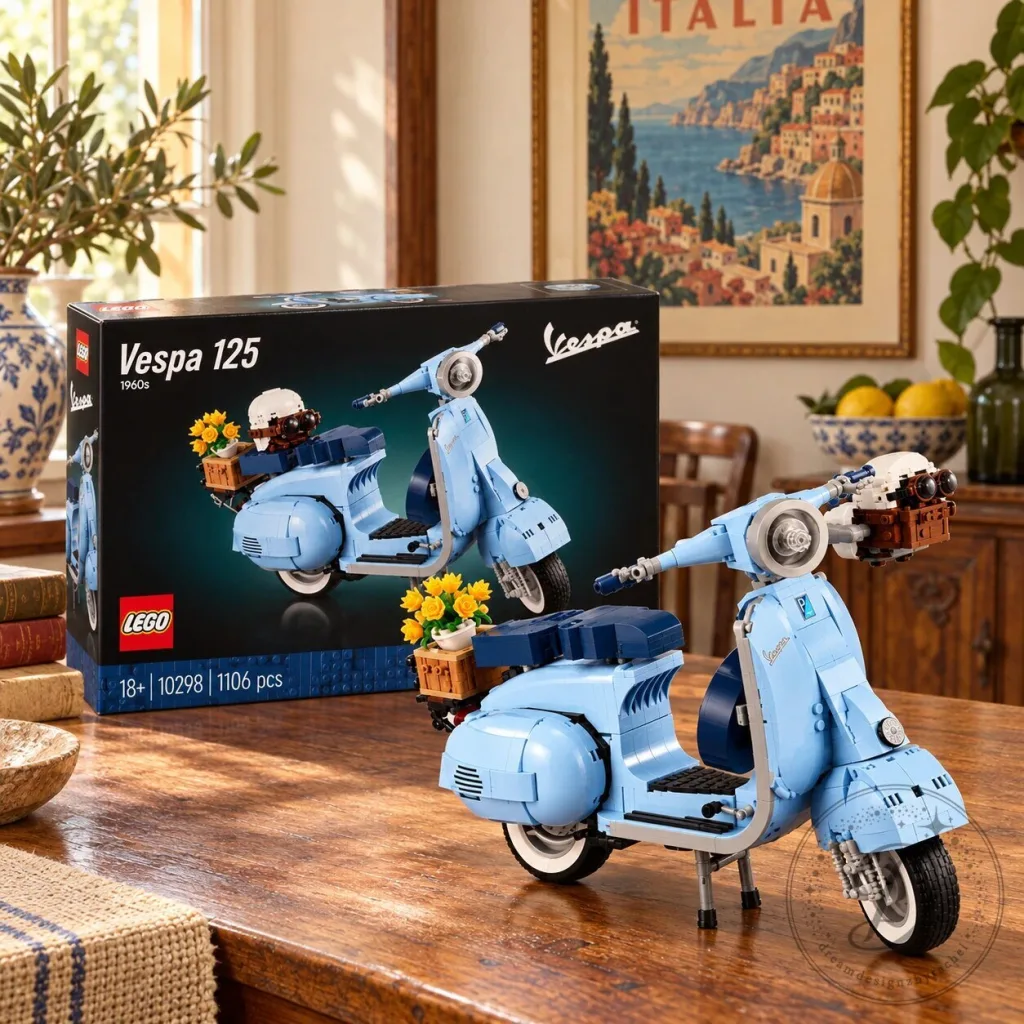LEGO Vespa 125 1960s Scooter Model Brick Building Kit 1106Pcs LEGO Vespa 125 1960s Scooter Model Brick Building Kit 1106Pcs