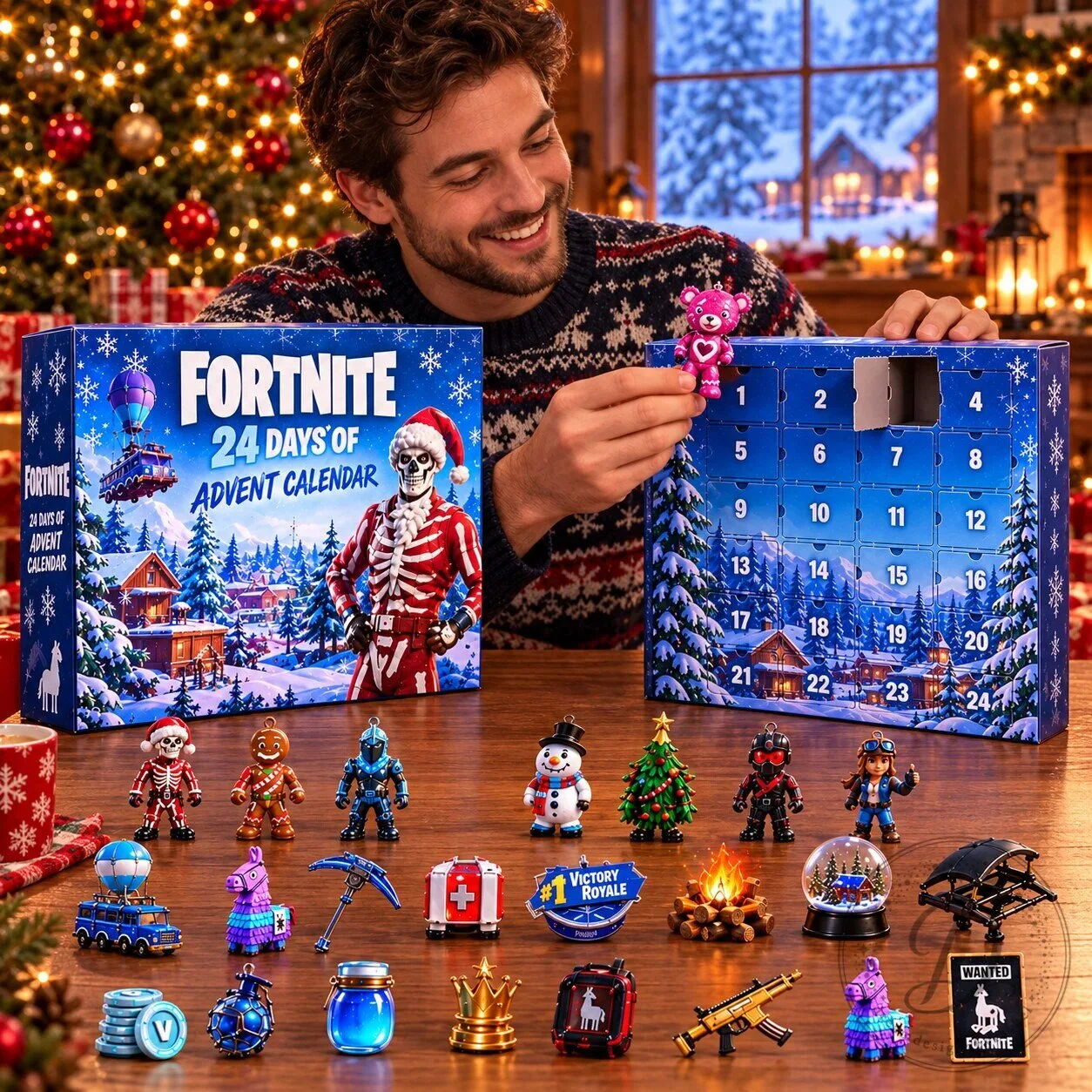 Fortnite 24 Days Advent Calendar 24 Days Christmas Countdown 11 Fortnite 24 Days Advent Calendar 24 Days Christmas Countdown product image showing design and details